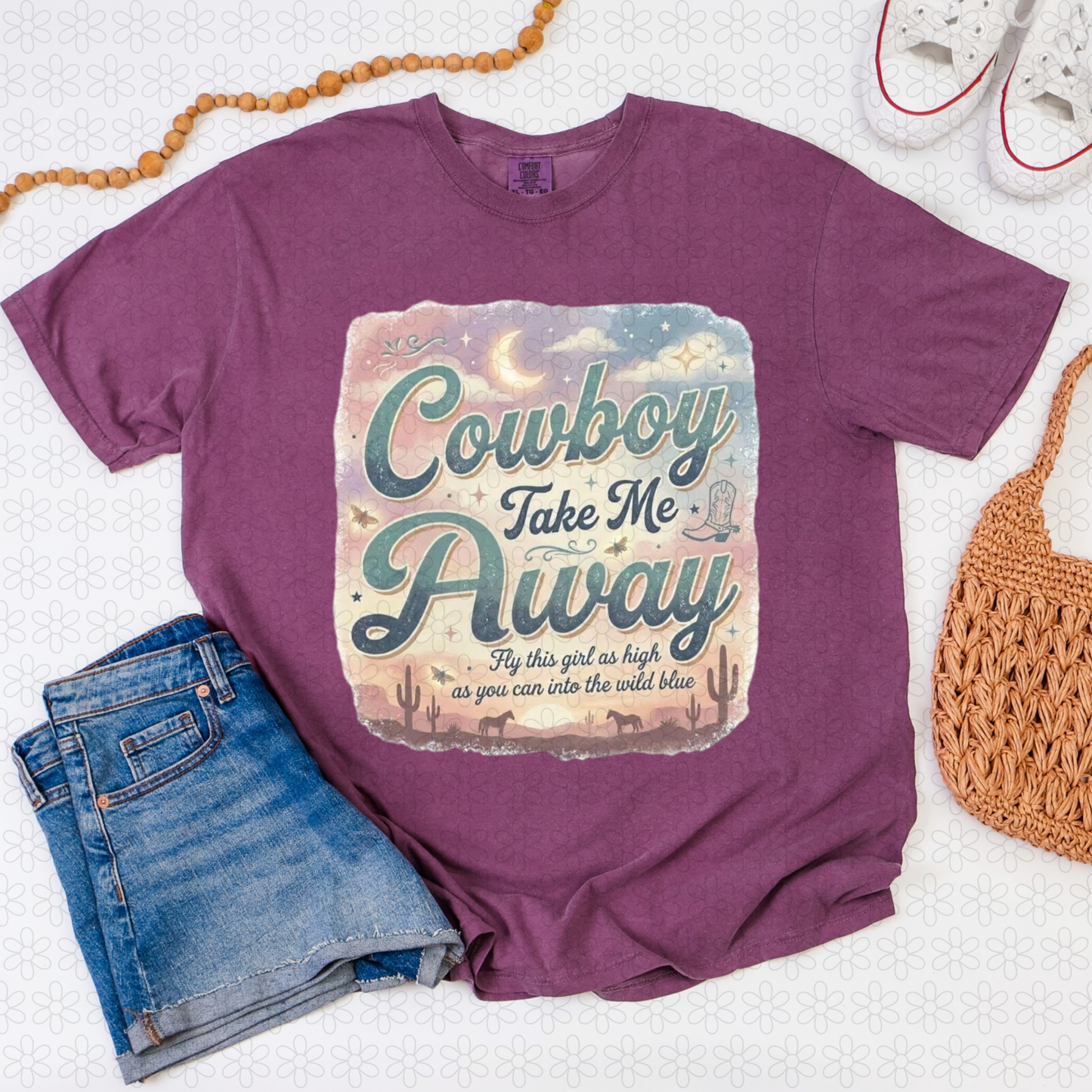 Cowboy Take Me Away DTF Transfer