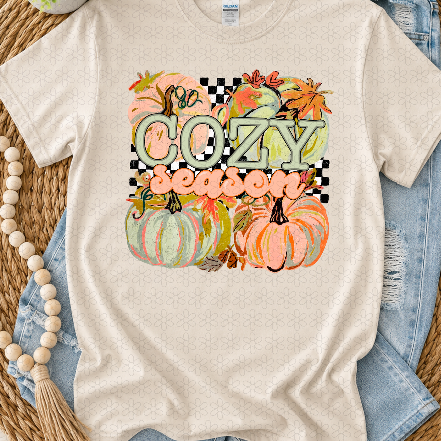 Cozy season pumpkins DTF Transfer