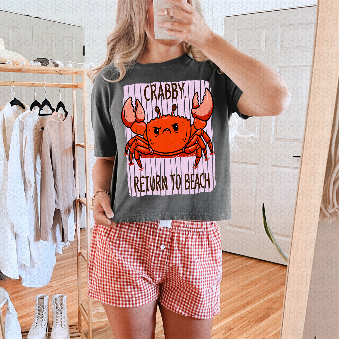 Crabby. Return to Beach DTF Transfer
