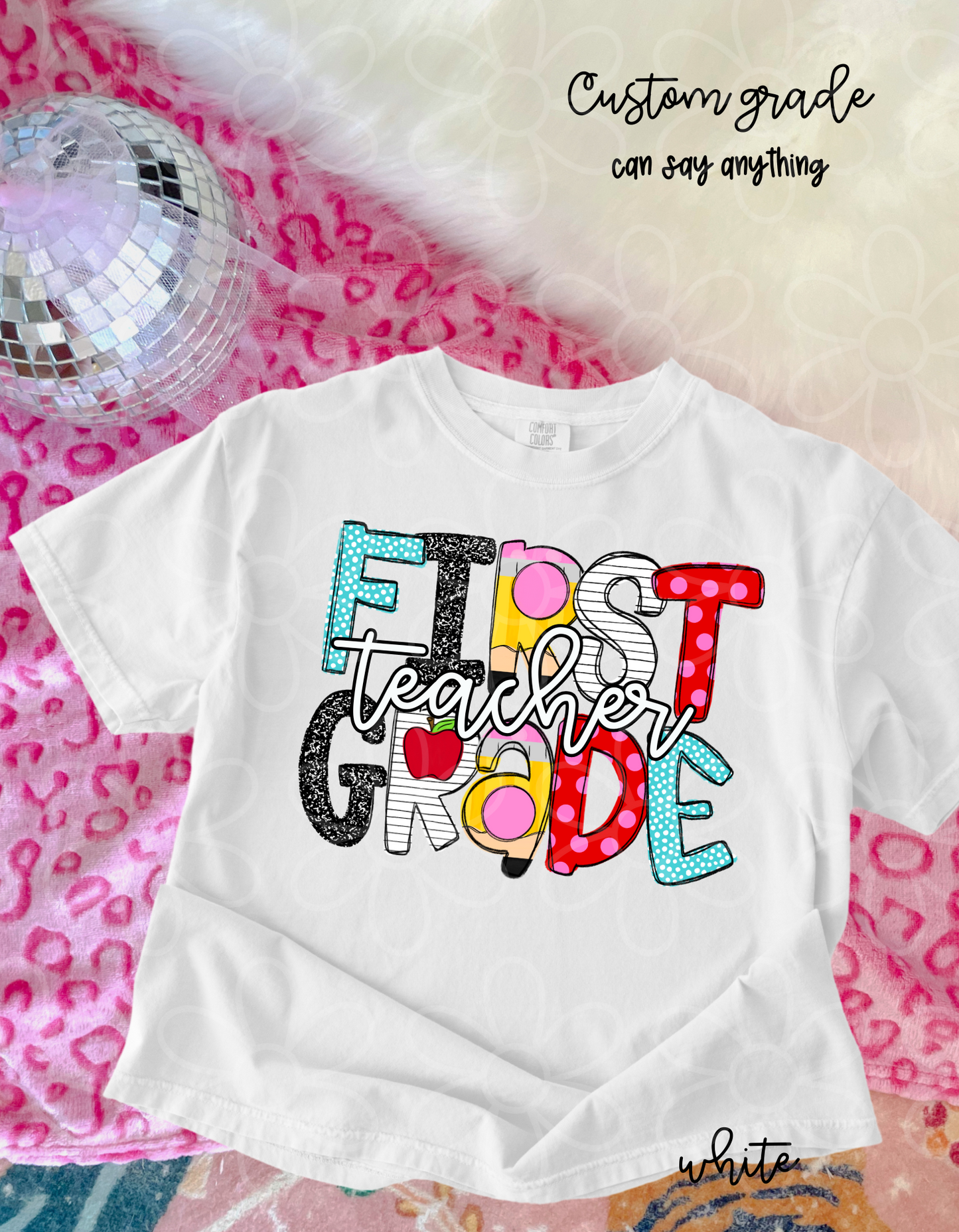 Custom Grade Teacher DTF Transfer