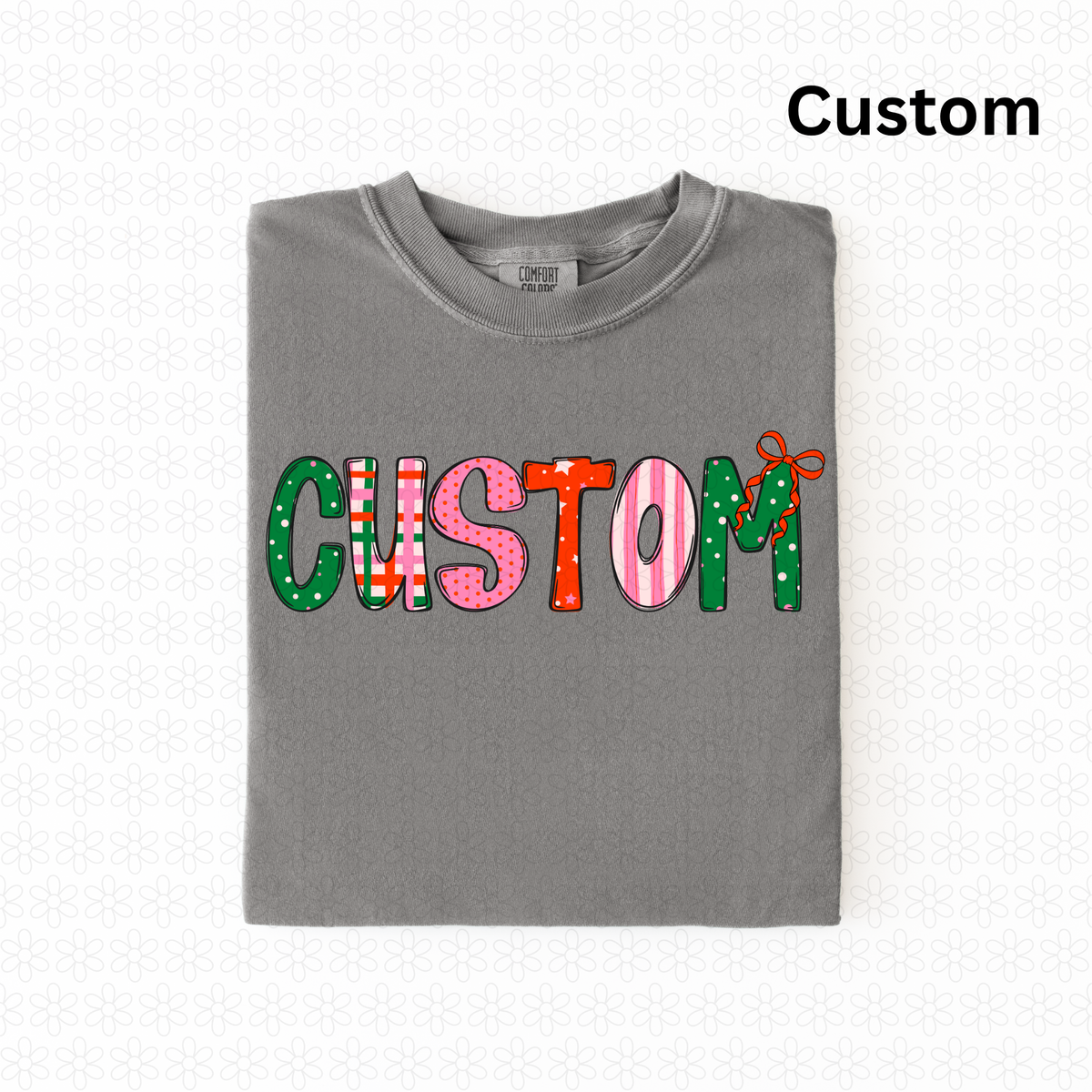 Custom Alpha-Very merry DTF Transfer