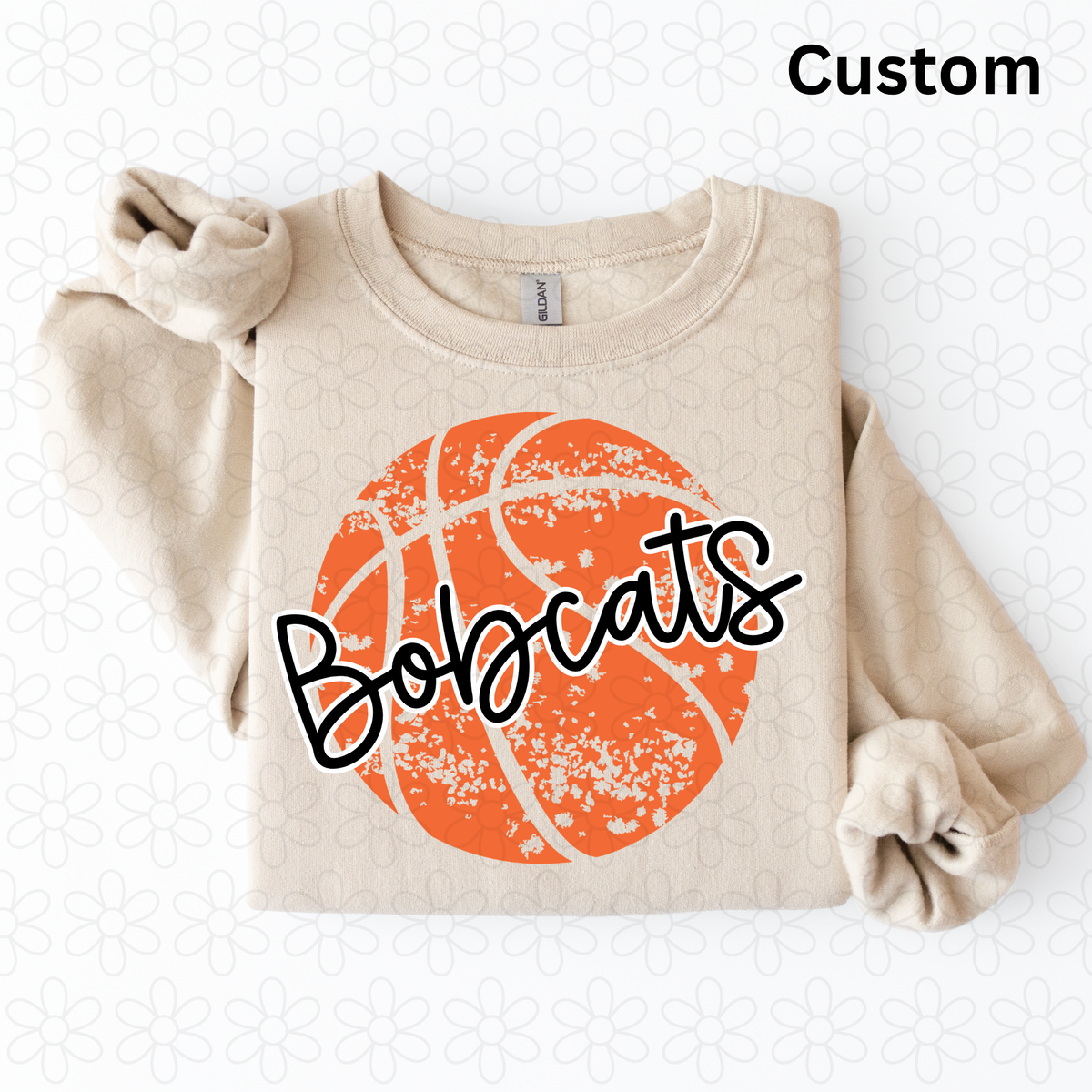 Custom Distressed Basketball DTF Transfer