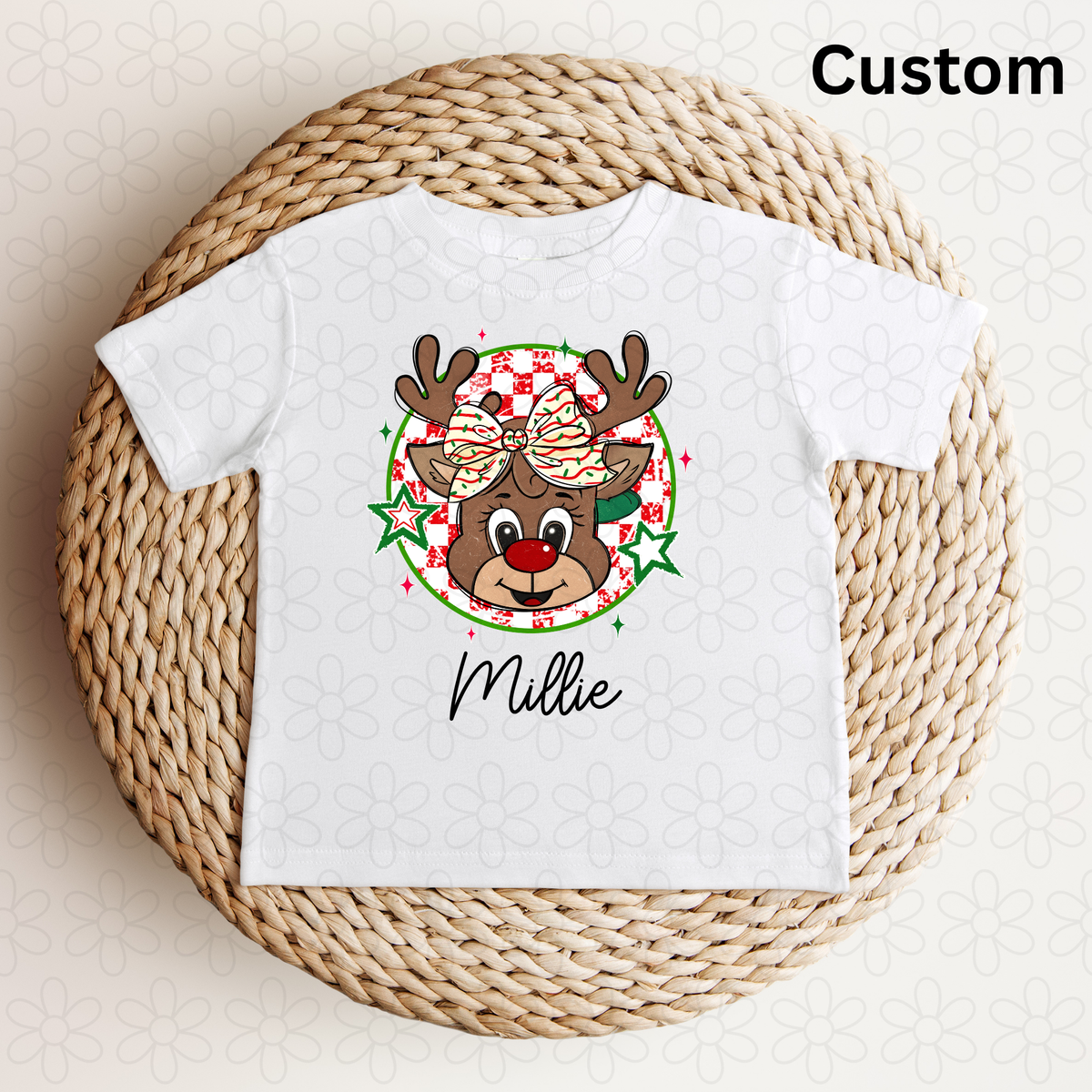 Custom Girl Reindeer DTF Transfer