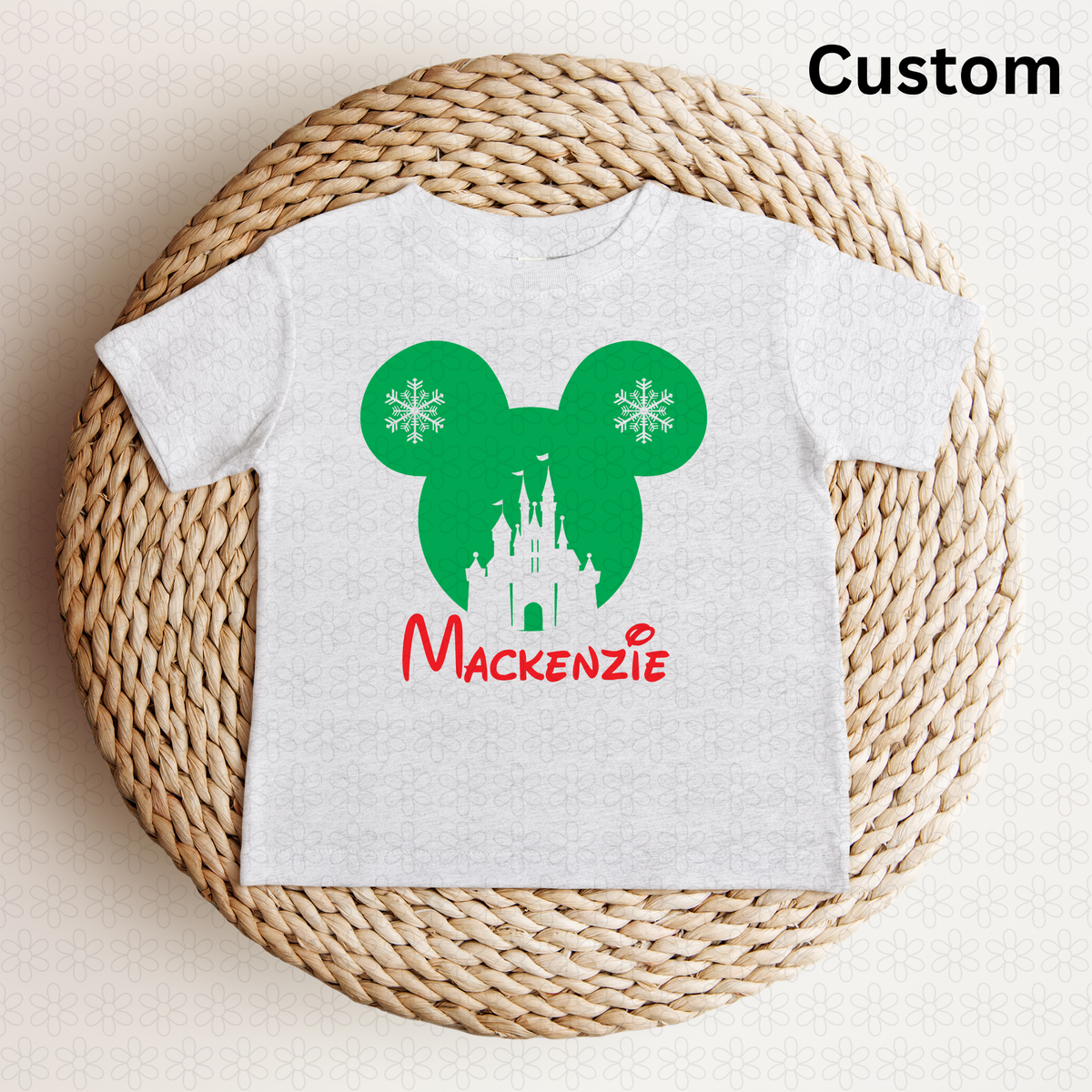Custom Green disney christmas DTF Transfer
