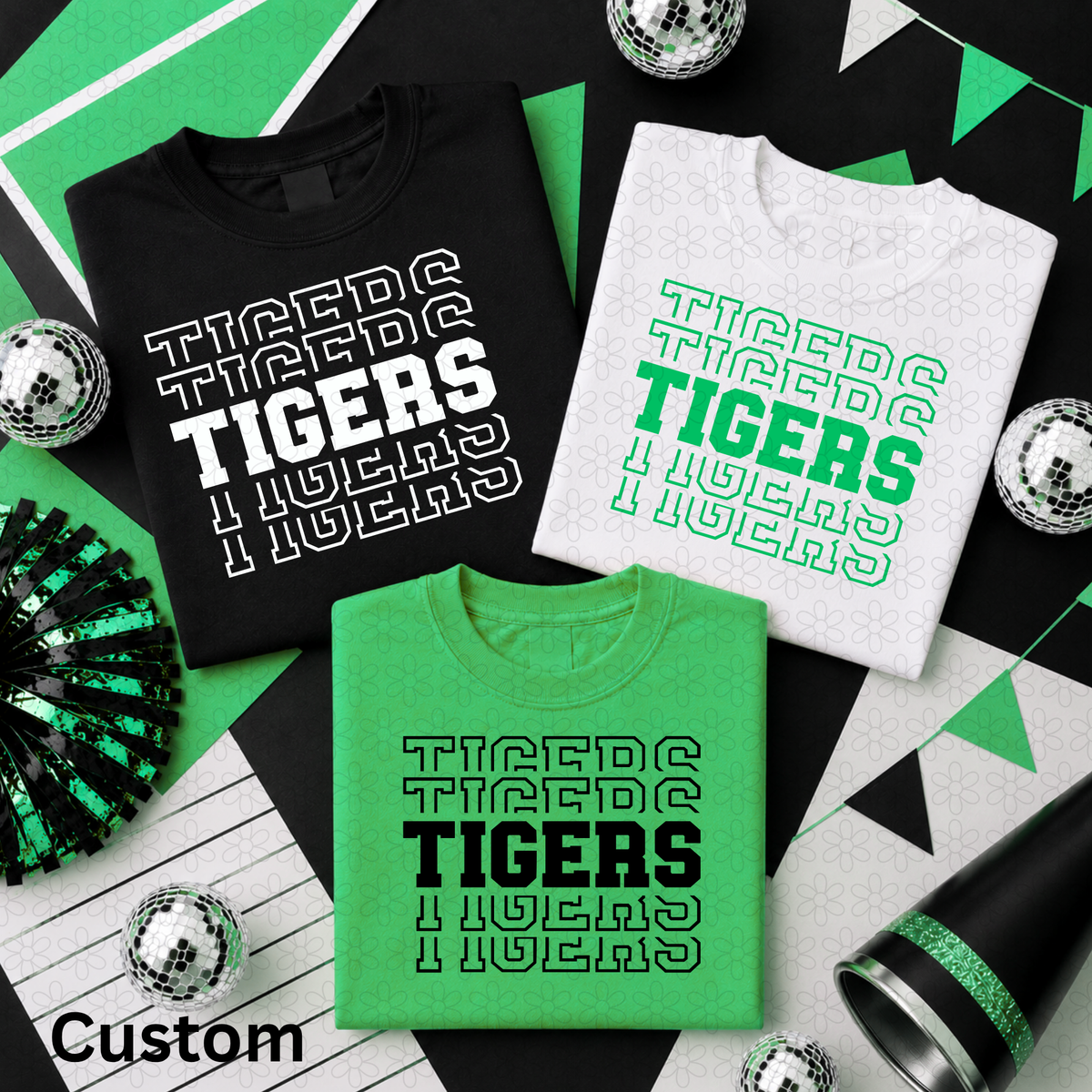 Custom Stacked Reflection Varsity DTF Transfer