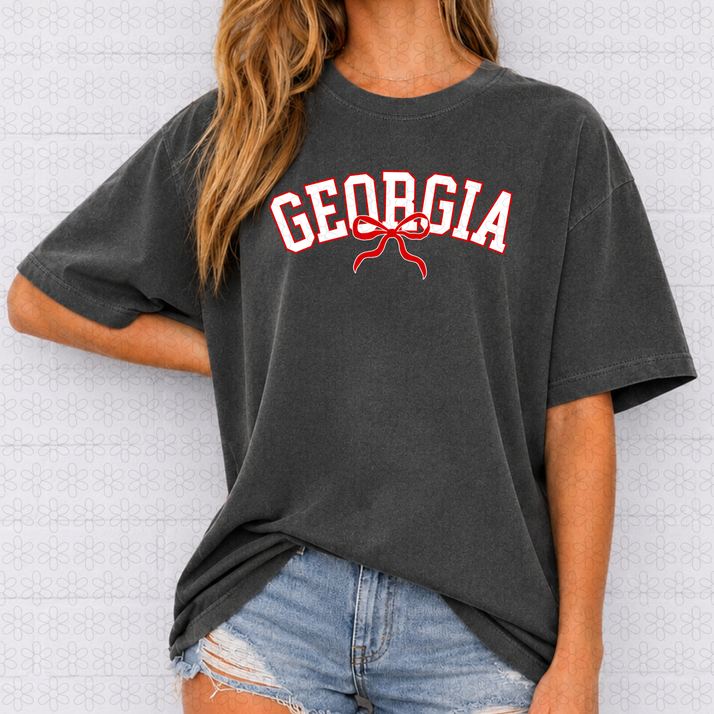 Custom VARSITY Text WITH BOW DTF Transfer