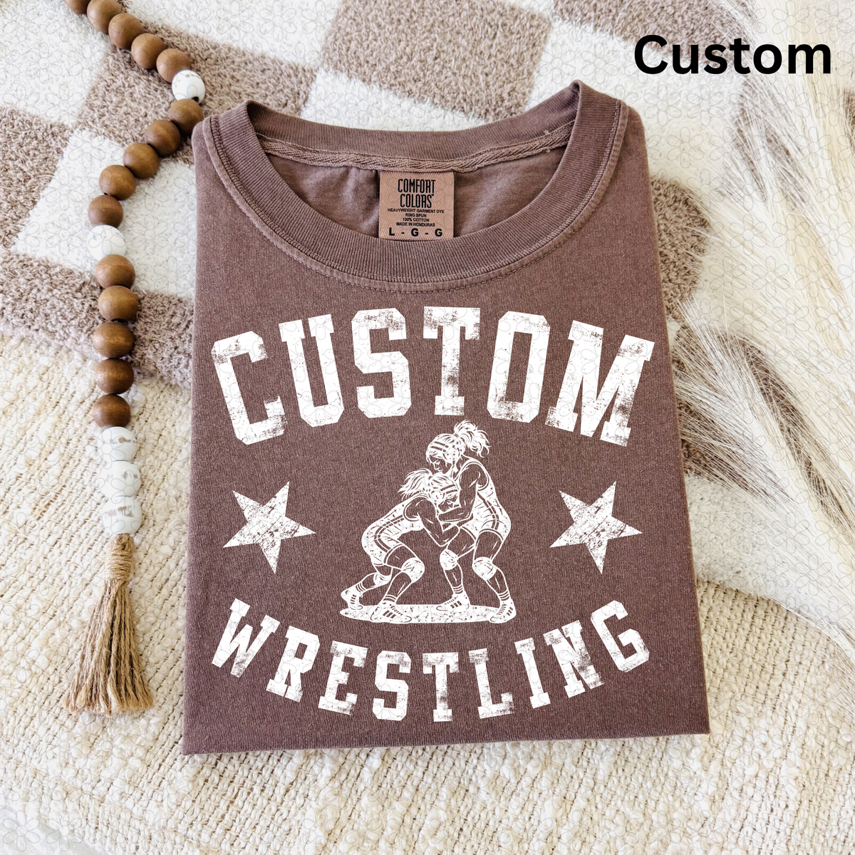 Custom Vintage Wrestling - girl DTF Transfer