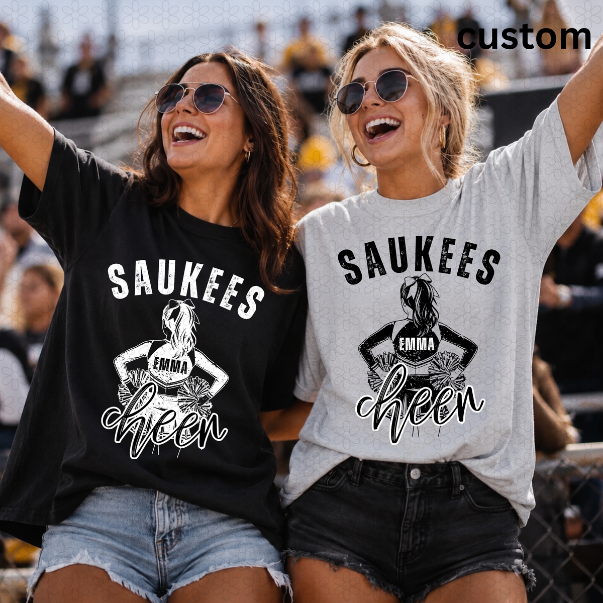 Custom cheer distressed DTF Transfer
