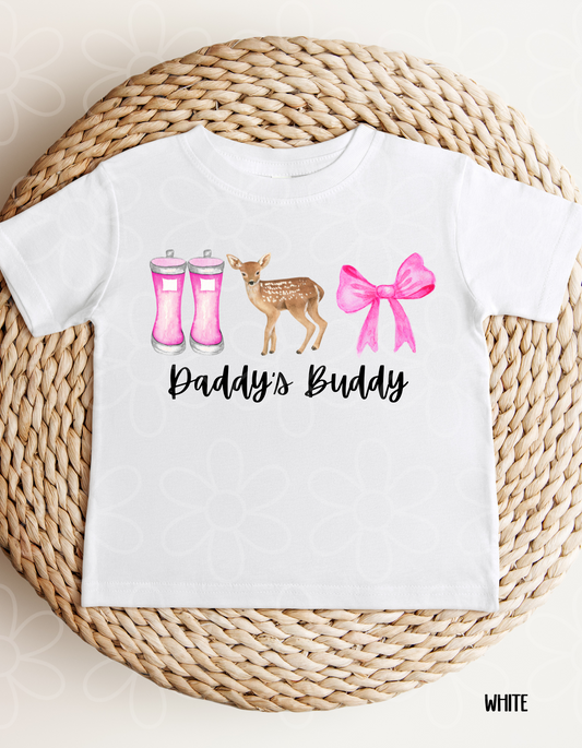 Daddy's Buddy Pink Kids Completed Tee