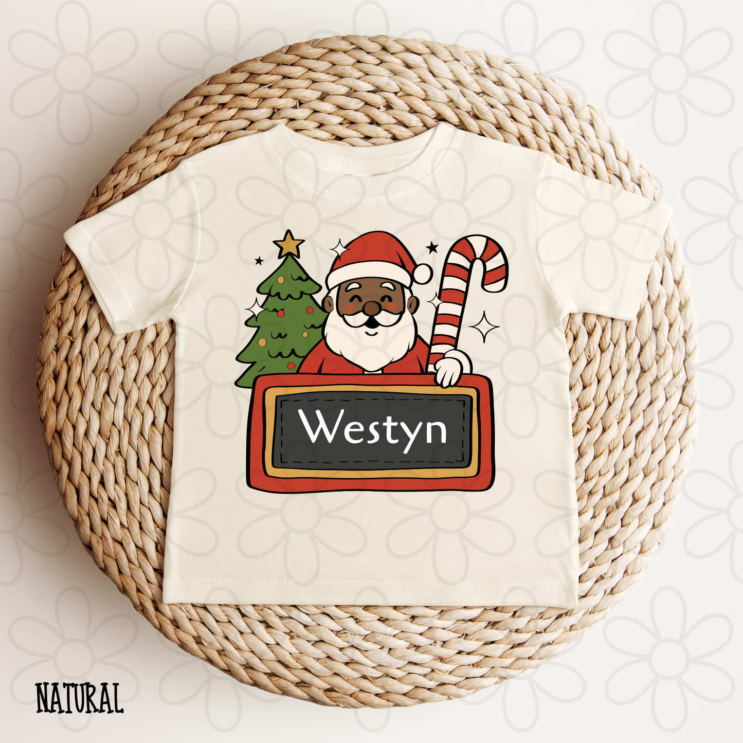 Dark Santa Christmas Custom Name DTF Transfer