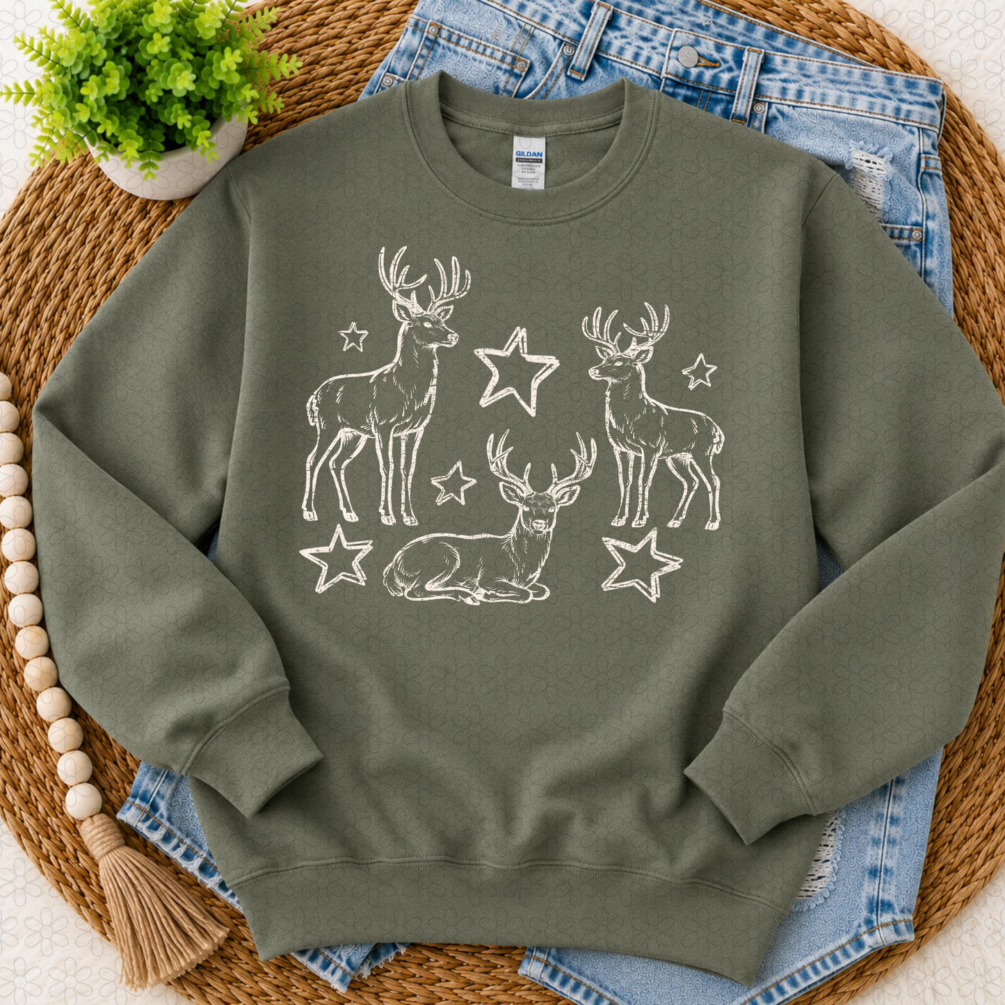 deer(Multiple Color Options) DTF Transfer