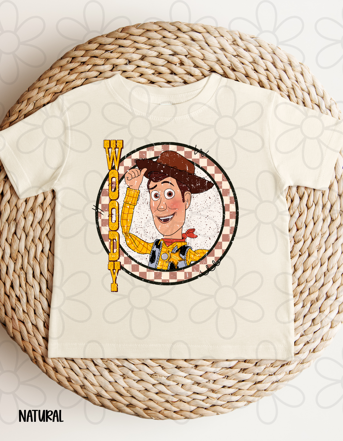 Distressed Checkered Toy Story Characters (Multiple Options) Completed Tee