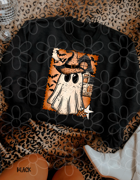 Distressed Ghost Hat DTF Transfer