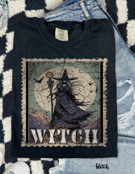 Distressed Witch Stamp Kids Completed Tee