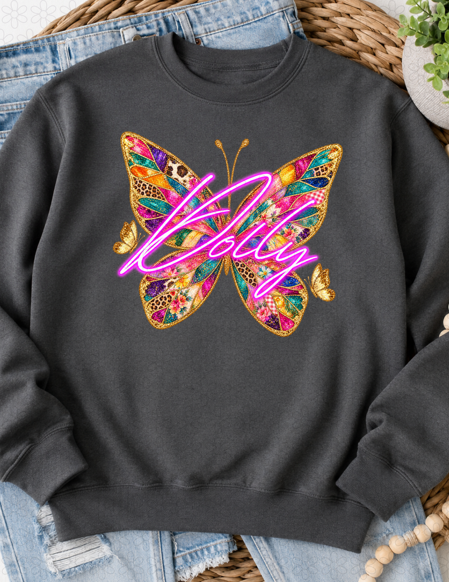 Dolly Butterfly DTF Transfer