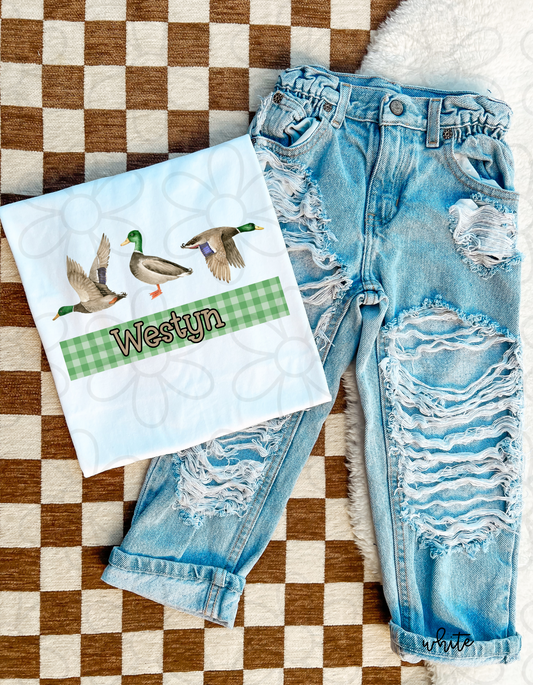 Ducks Custom Name Completed Tee