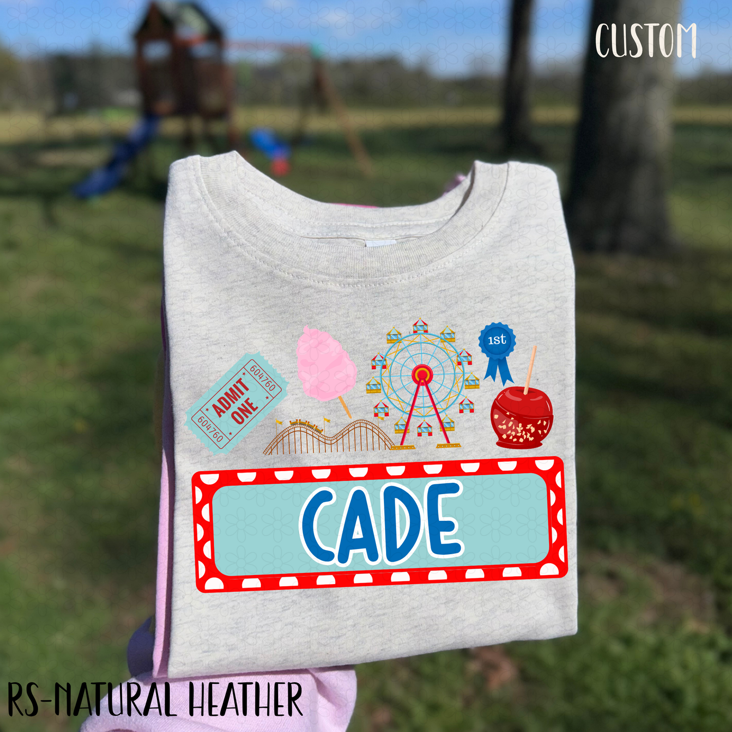 Fair Ticket Custom Name Plate DTF Transfer