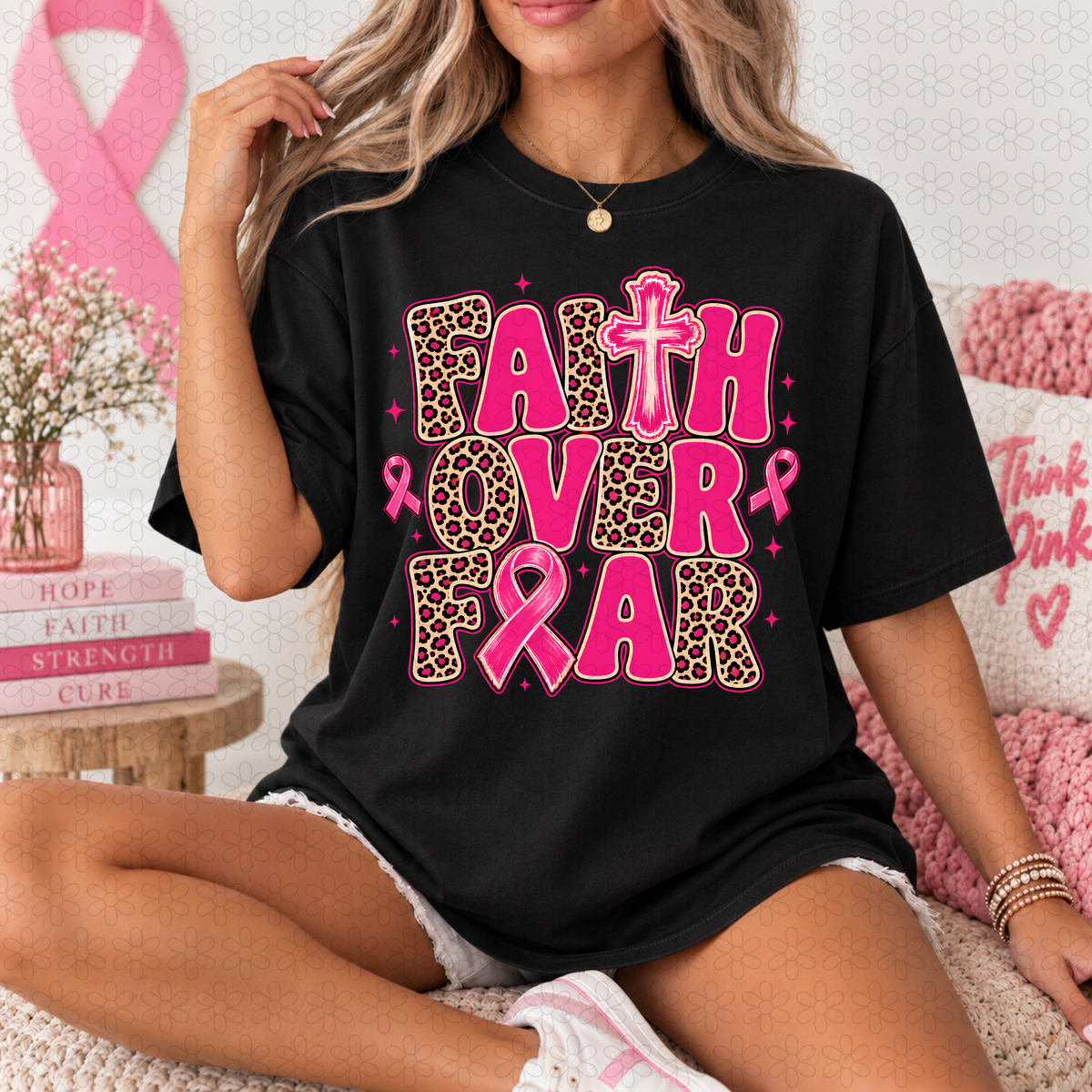 Faith Over Fear DTF Transfer