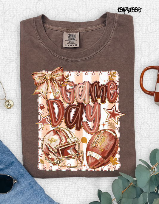 Fall Game Day Stripes Kids Completed Tee