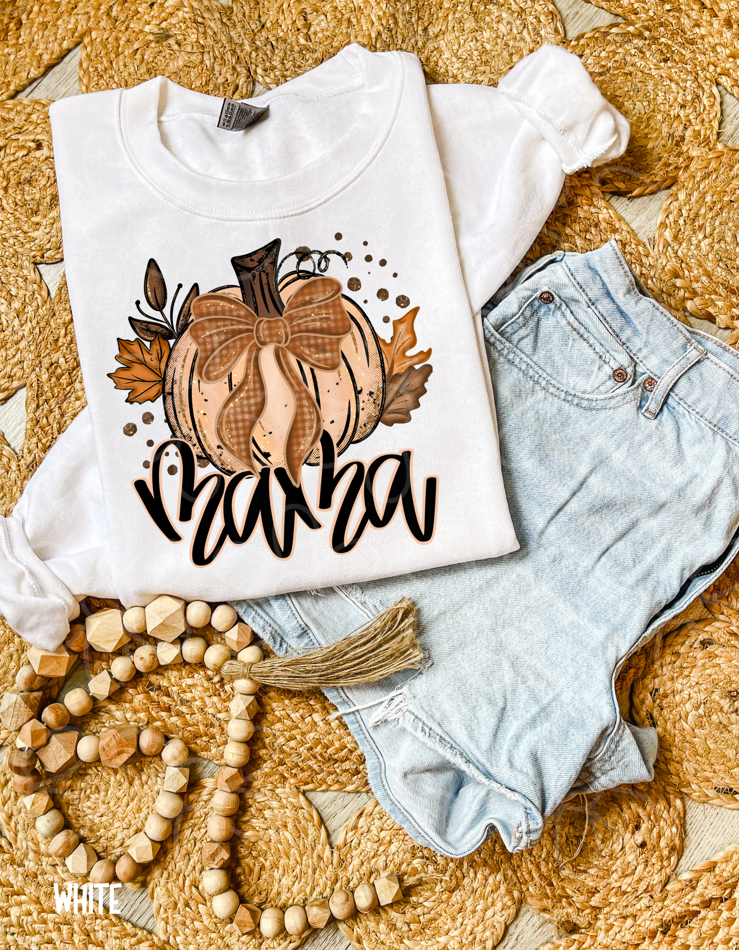 Fall Pumpkin Coquette Bow Names (Multiple Options - No Customs) DTF Transfer