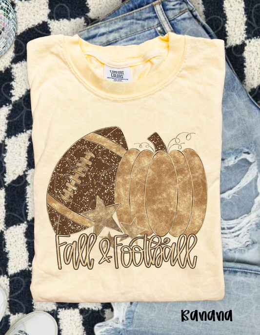 Fall & Football Pumpkin Kids Completed Tee