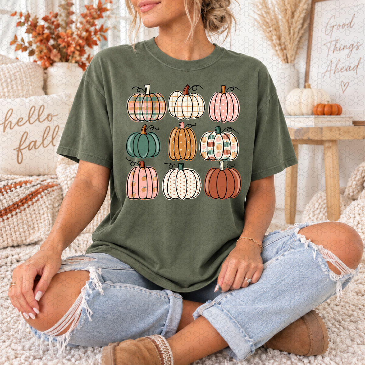 Fall Pumpkins DTF Transfer