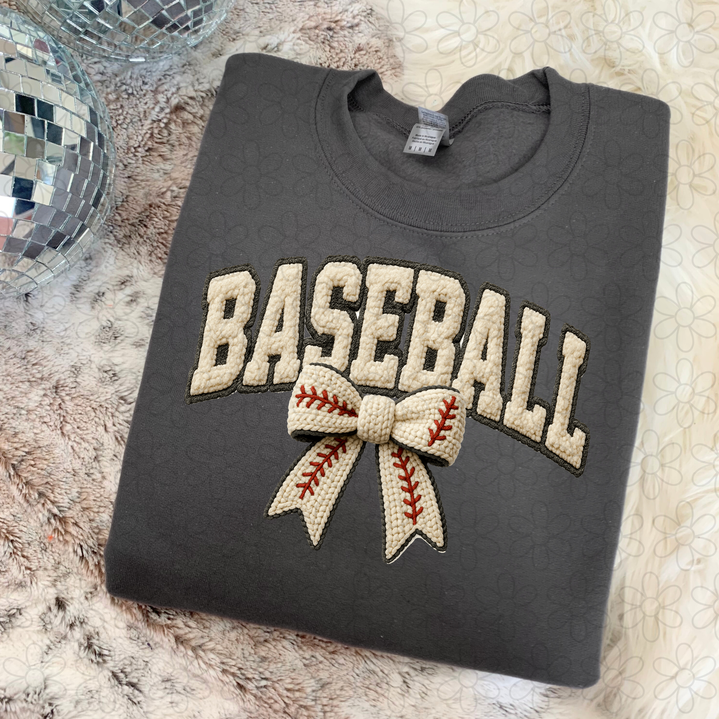 Faux Baseball Bow DTF Transfer