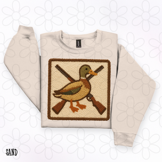 Faux Duck Hunting Square Completed Tee