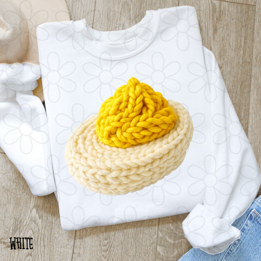 Faux Knit Deviled Egg DTF Transfer