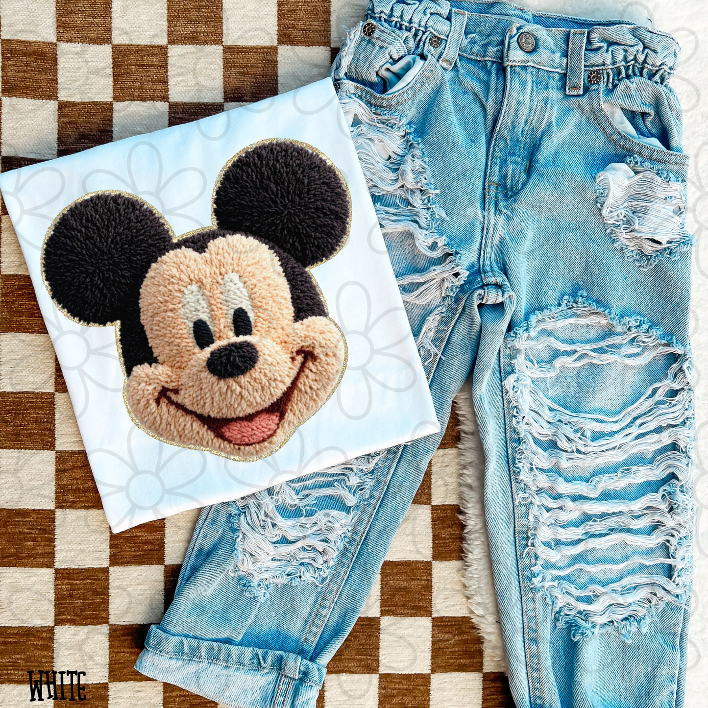 Faux Mickey Gold DTF Transfer