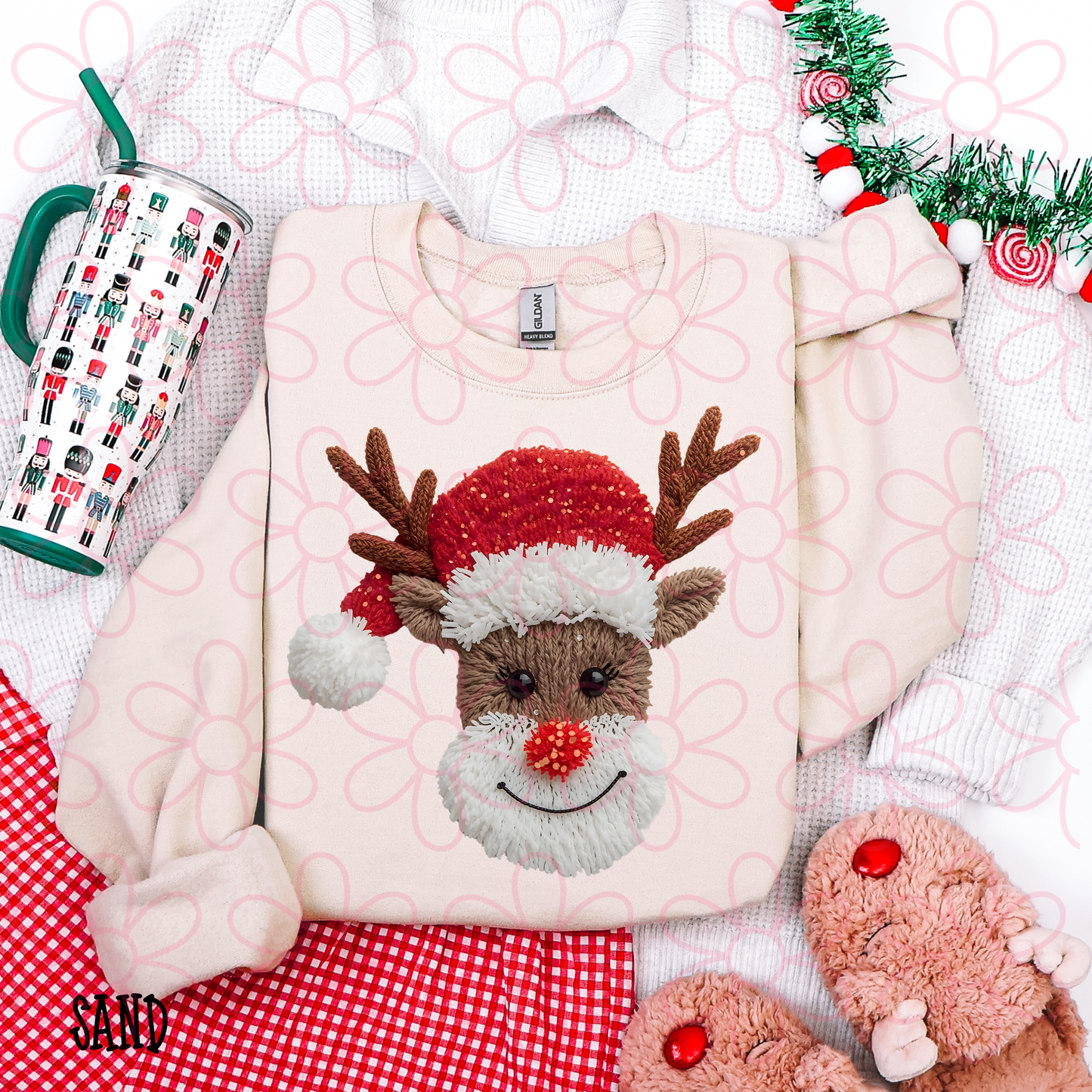 Faux Rudolph Reindeer Kids Completed Tee