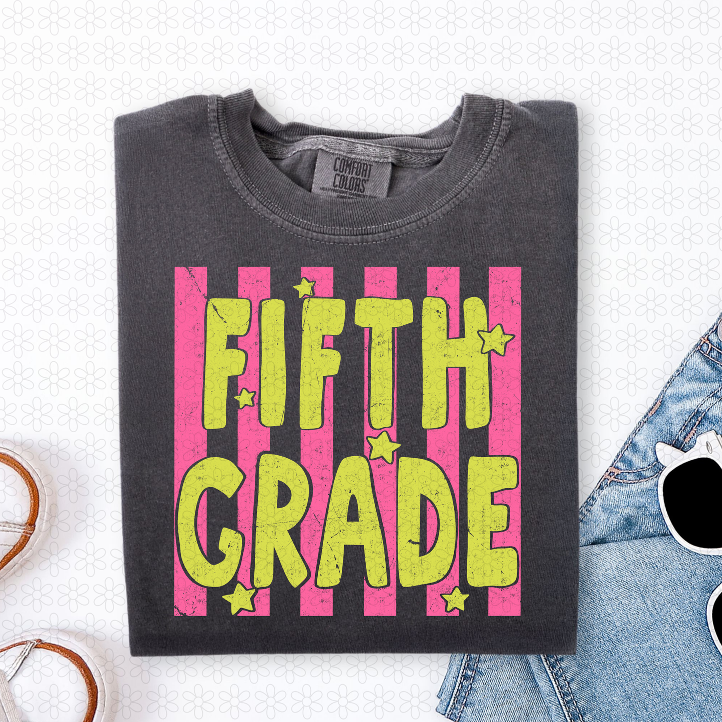 Grades Pink Stripes (Multiple Colors) DTF Transfer