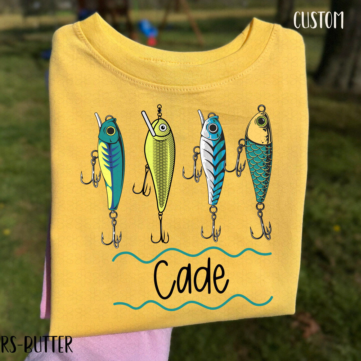 Fishing Lures Custom Name DTF Transfer