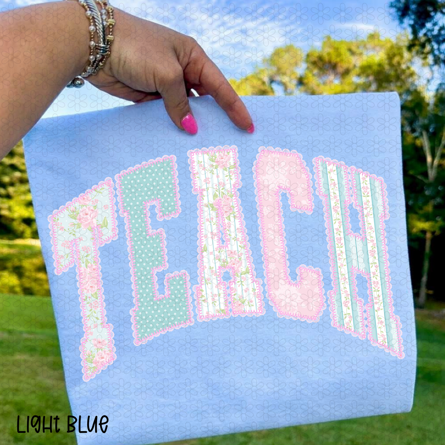 Floral Teacher DTF Transfer