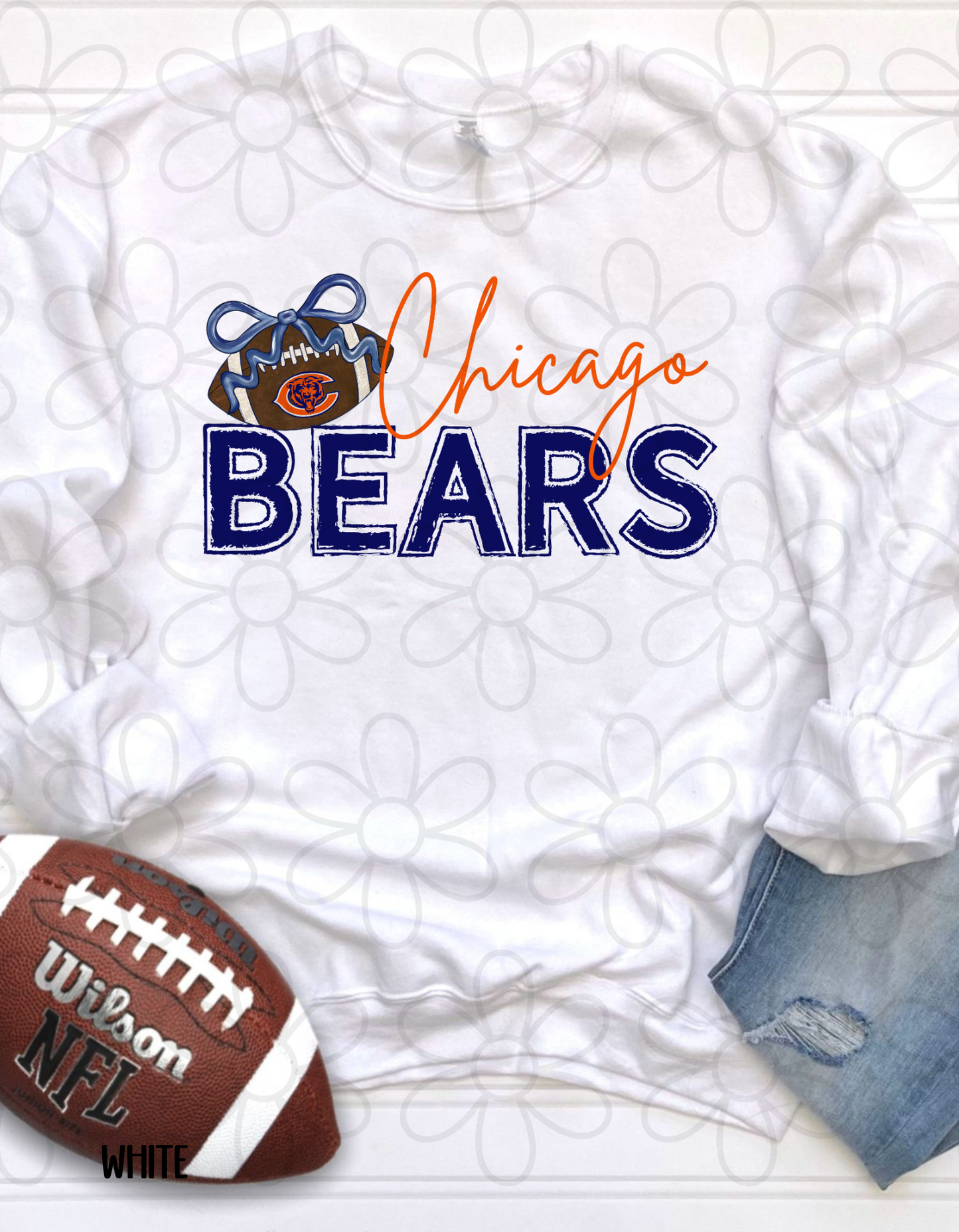 Football Bow Teams (Multiple Options) Kids Completed Tee