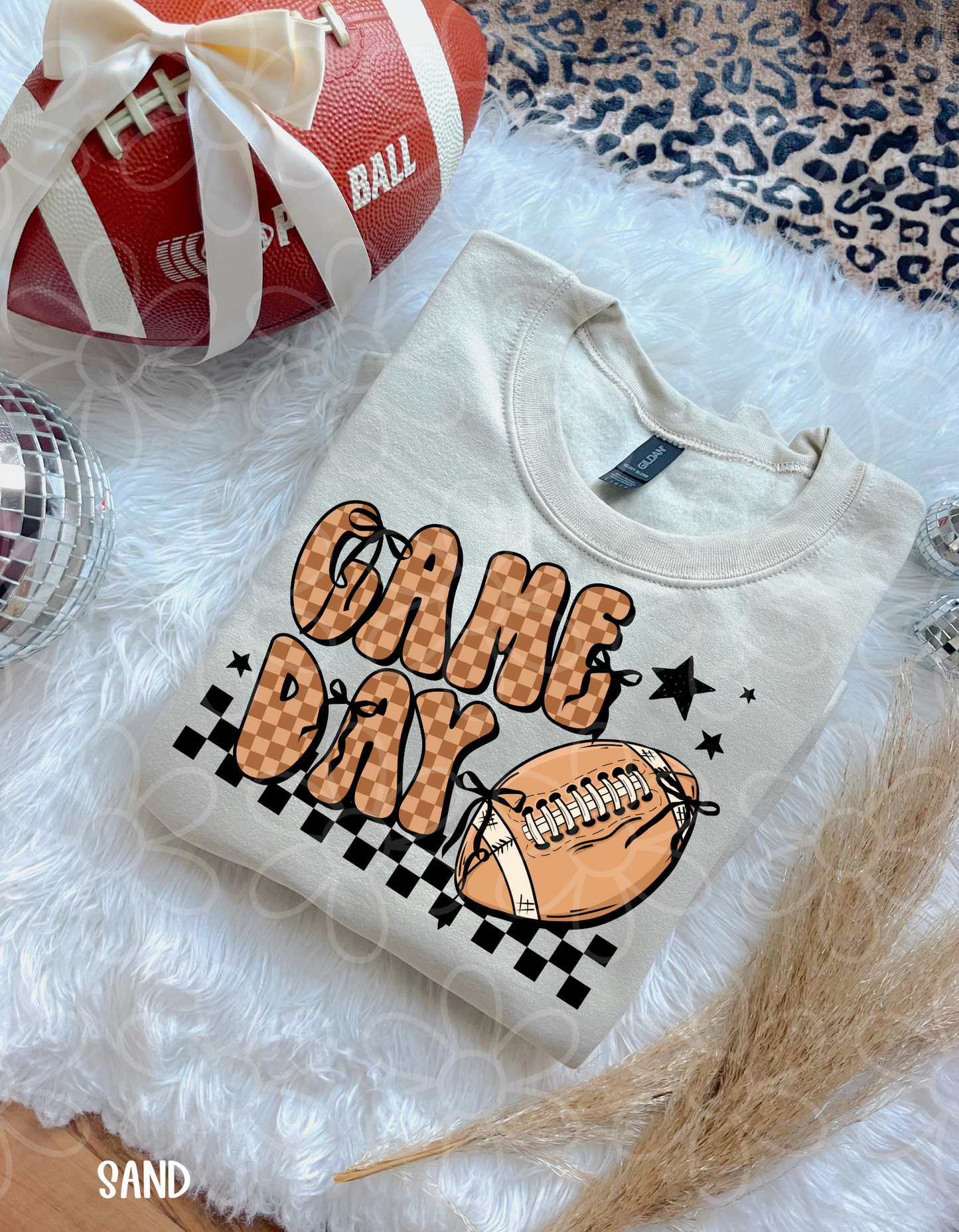 Football Checkered Game Day Completed Tee