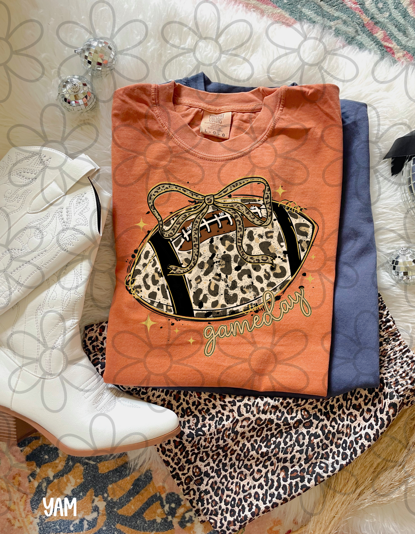 Football Leopard Game Day Completed Tee