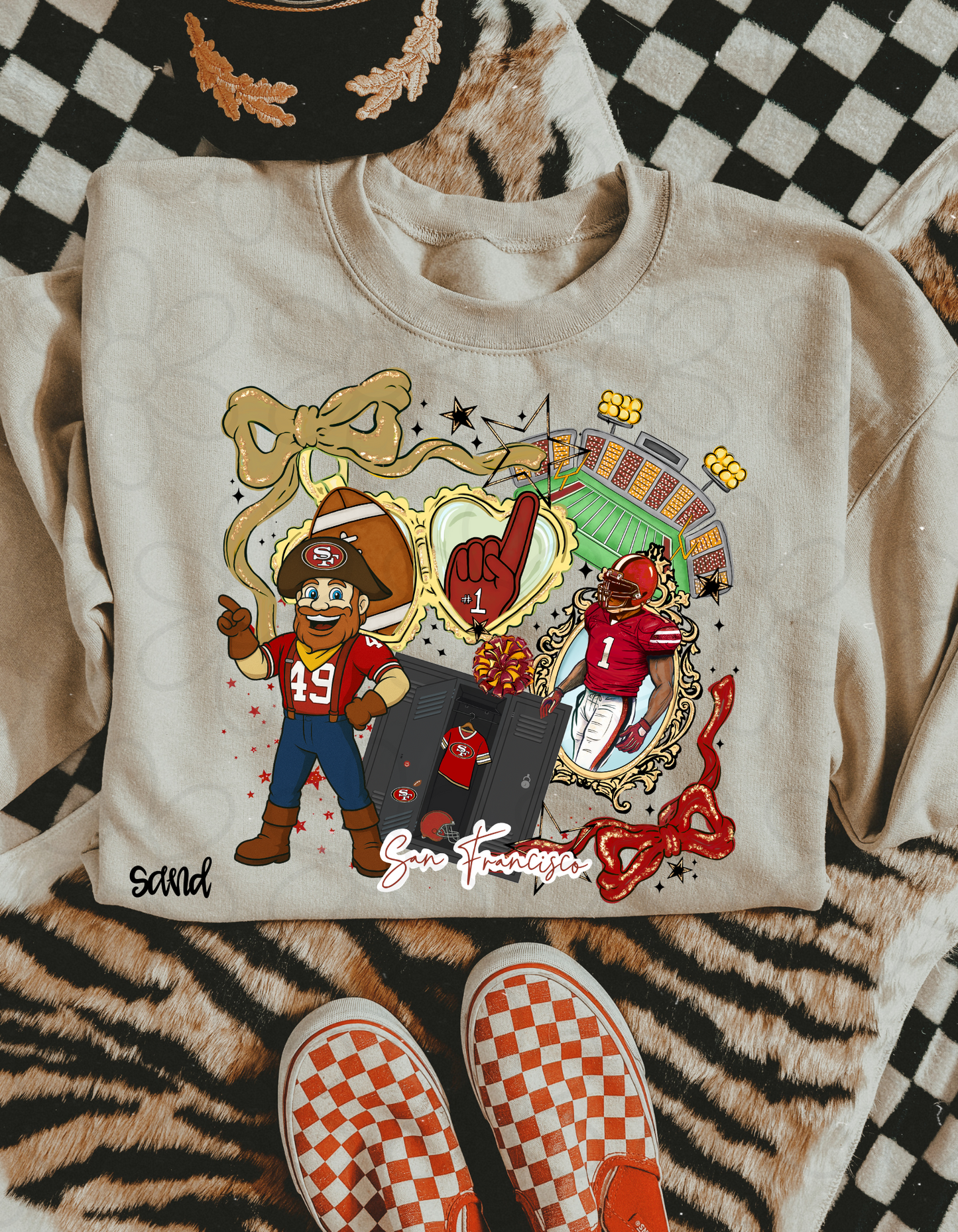 Football Locket (Multiple Options) Kids Completed Tee