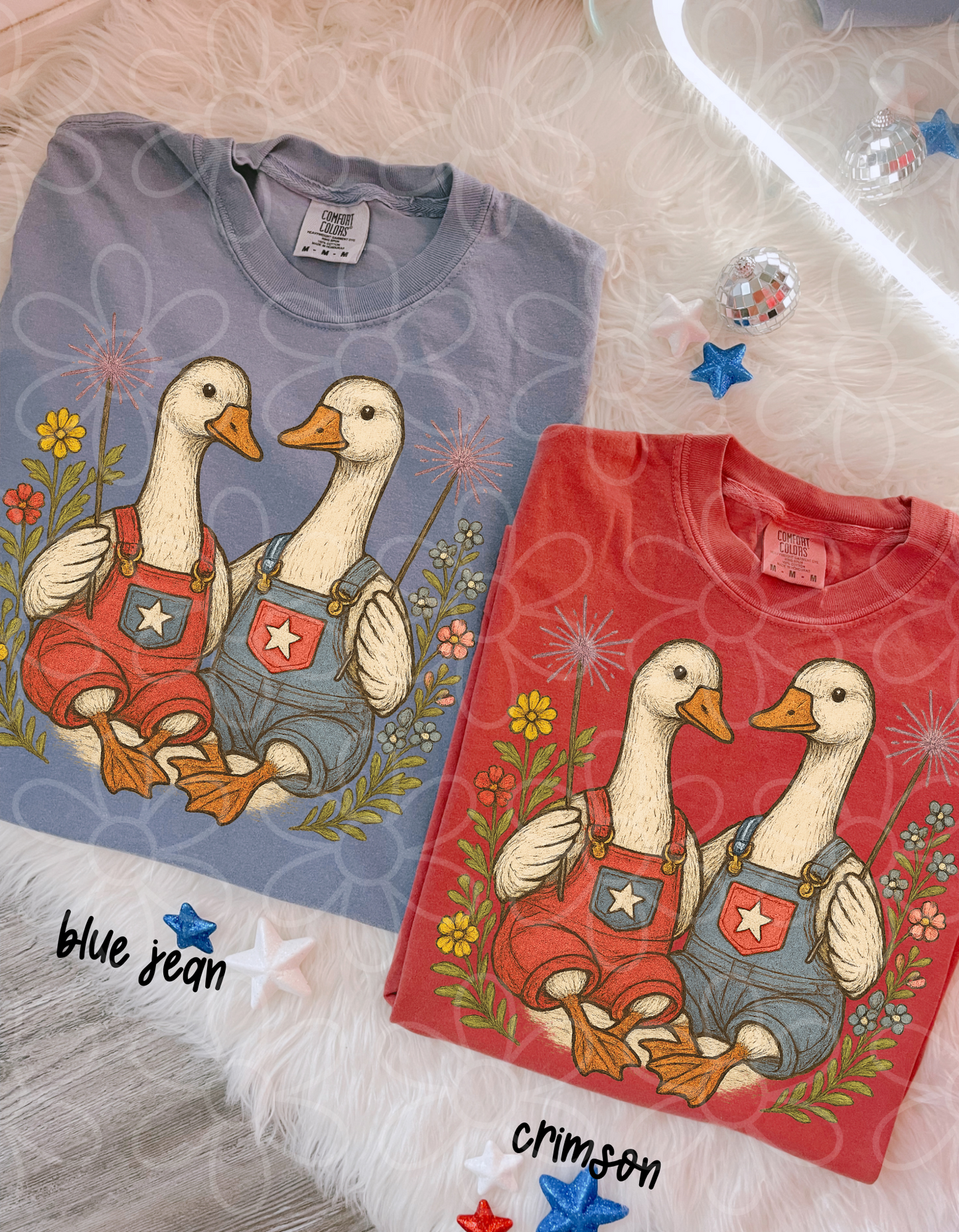 Geese Sparklers Completed Tee