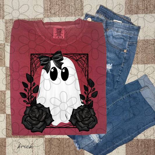 Ghost Black Roses Completed Tee