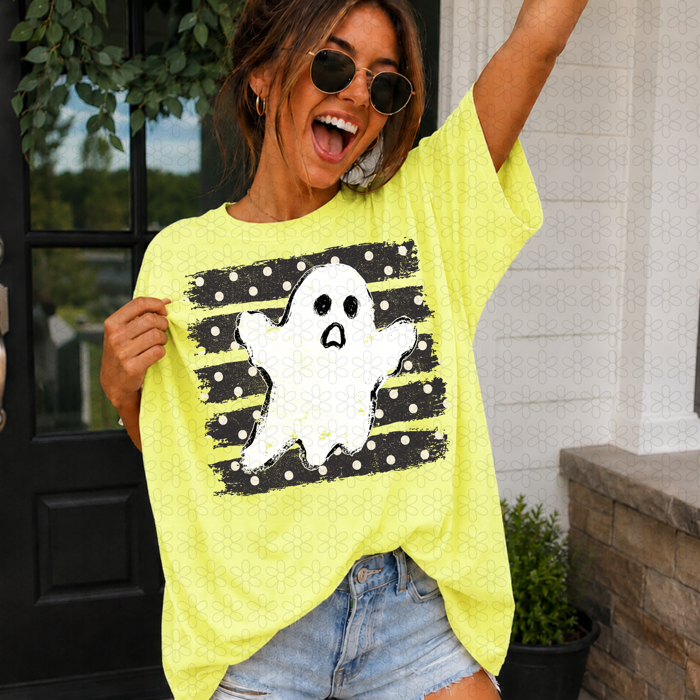 Ghost Polka Dot DTF Transfer