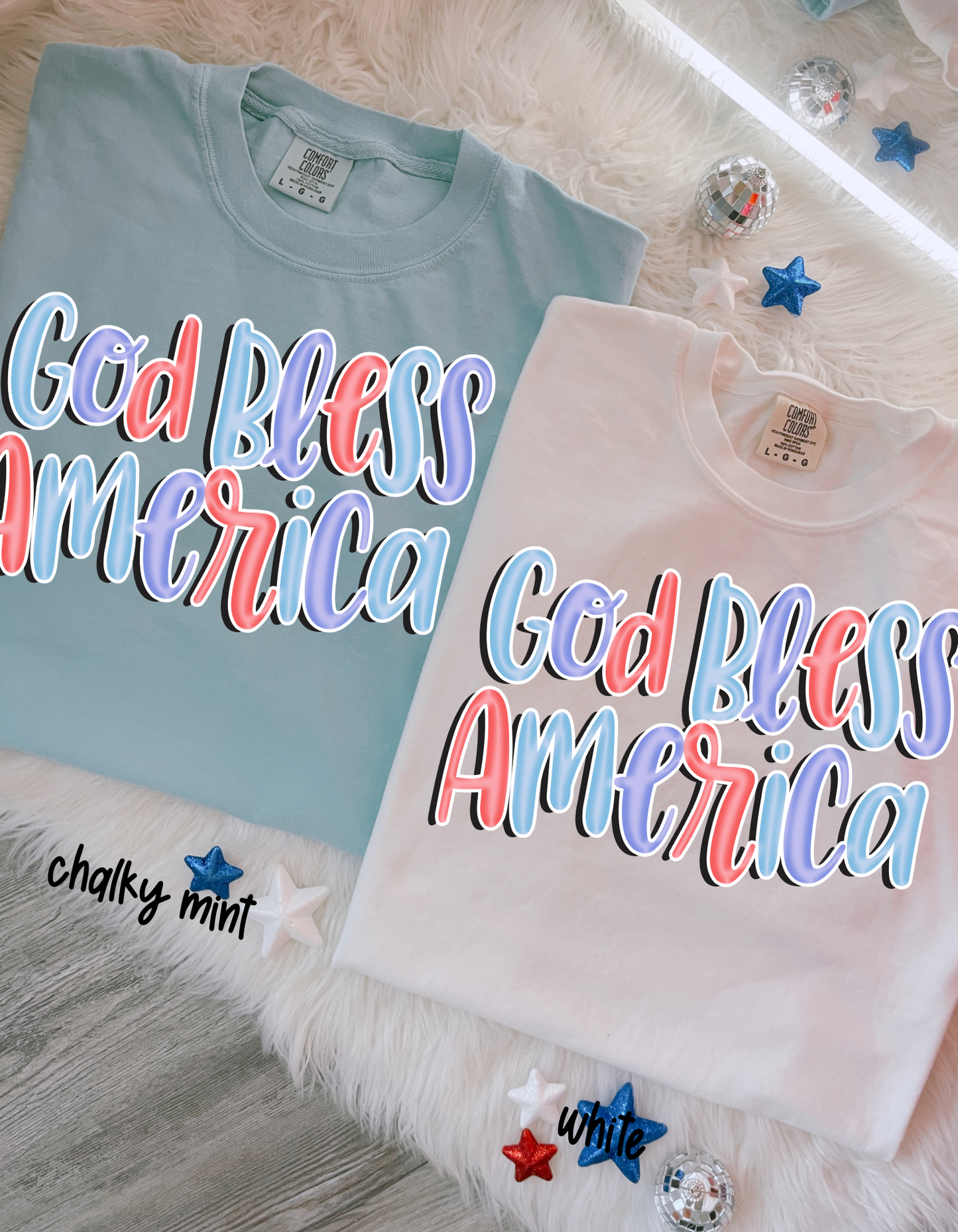 God Bless America Completed Tee