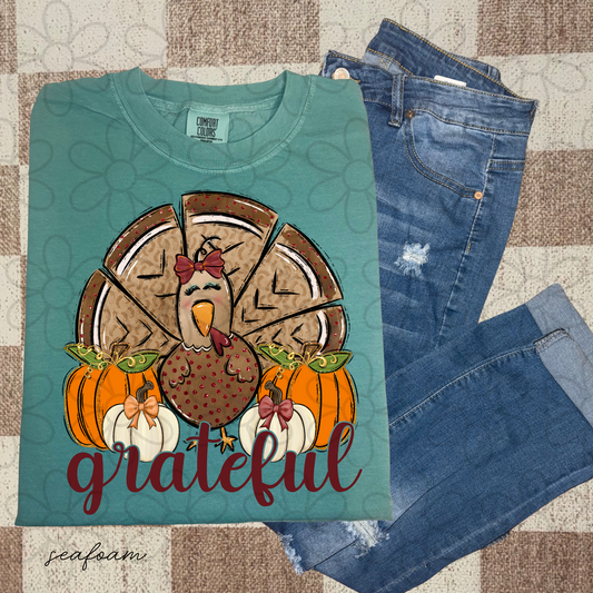 Grateful Preppy Turkey DTF Transfer
