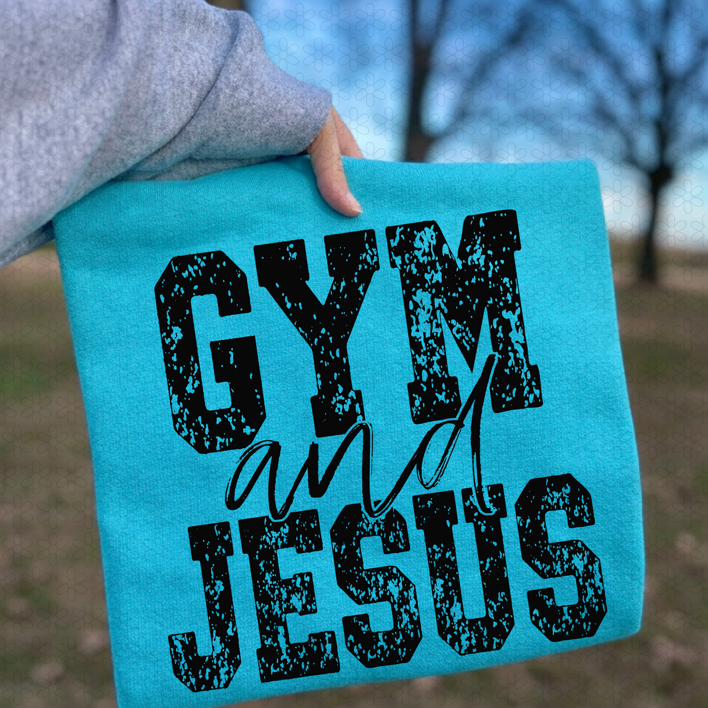 Gym And Jesus DTF Transfer