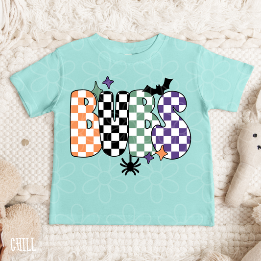 Halloween Checkered Bubs Kids Completed Tee