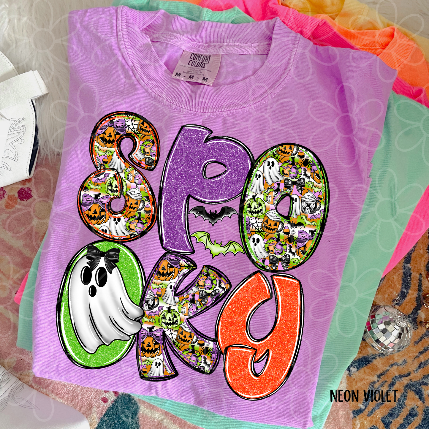 Halloween Spooky Pumpkins Ghost DTF Transfer
