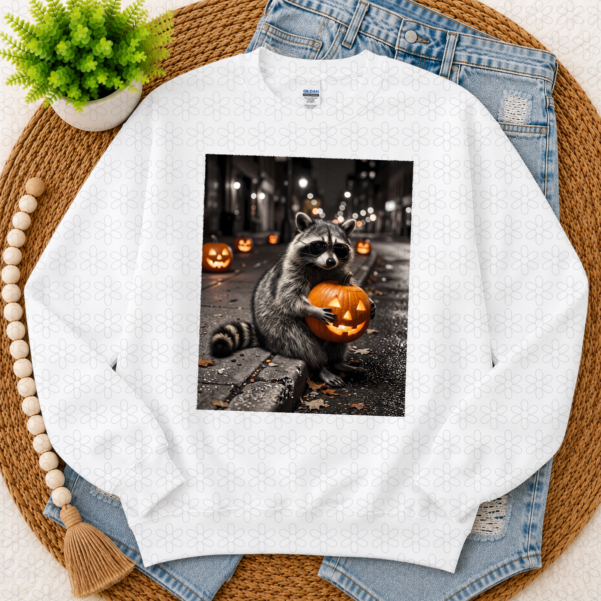 Halloween Racoon DTF Transfer