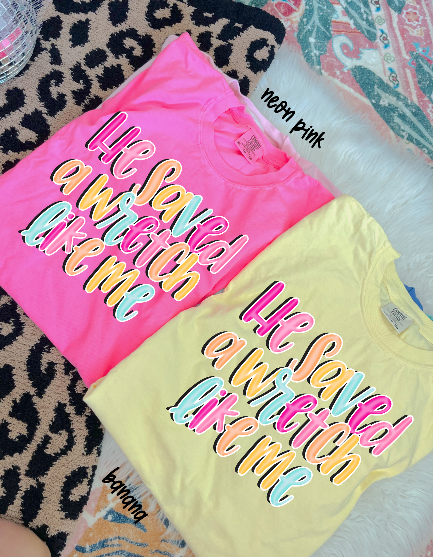 He Saved A Wretch Like Me Completed Tee