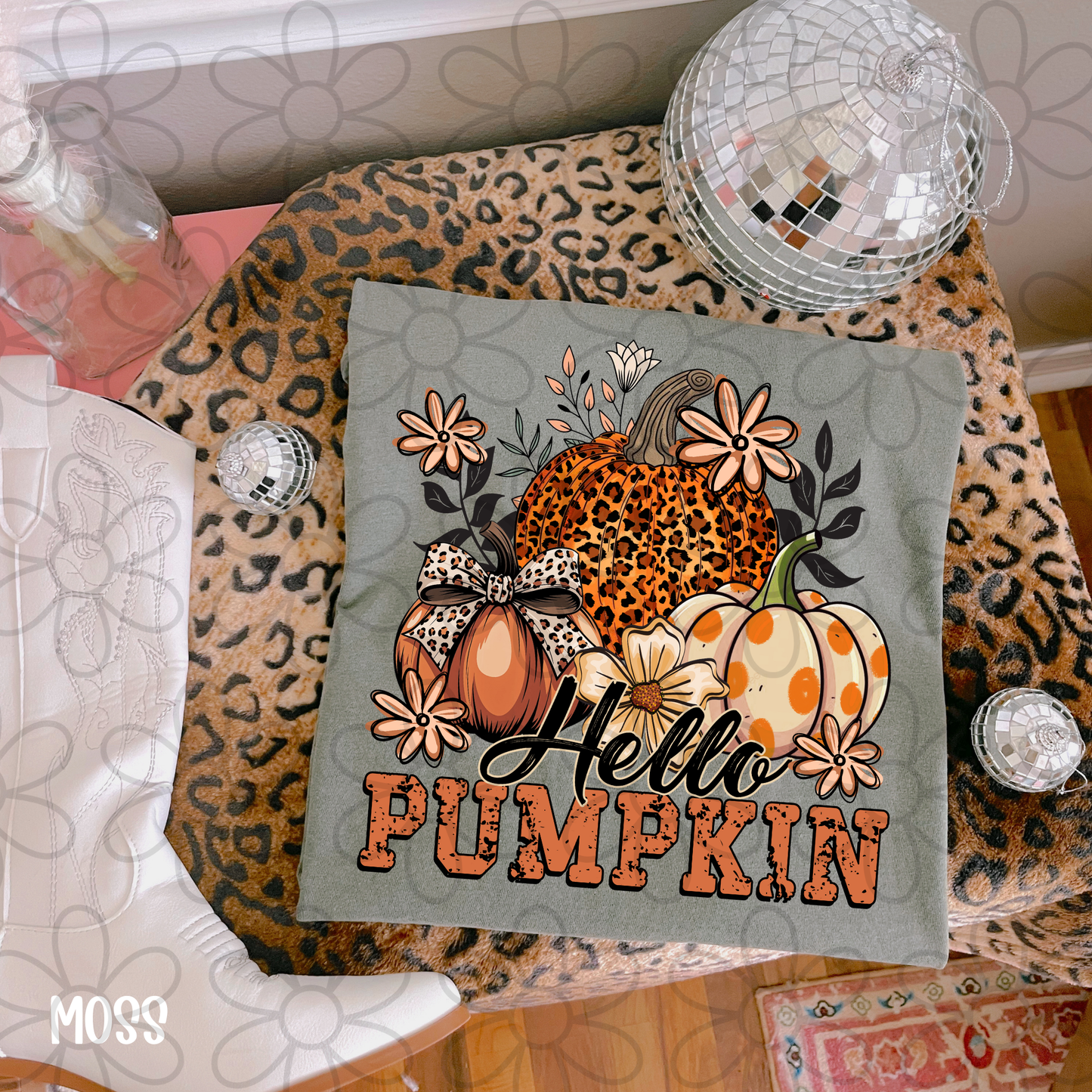 Hello Pumpkin Leopard DTF Transfer
