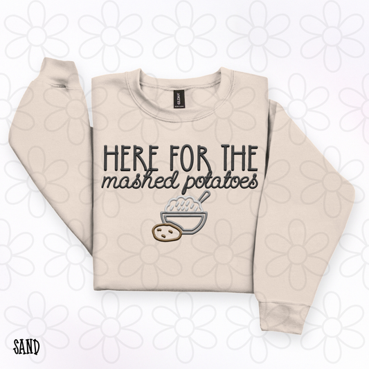 Here For The Mashed Potatoes Kids Completed Tee